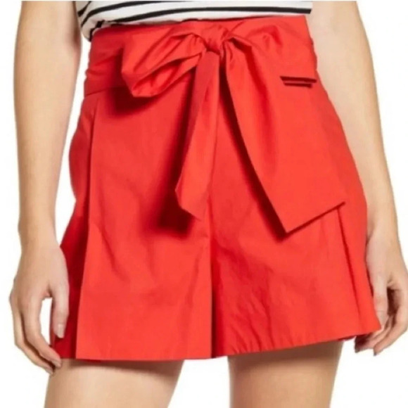 J. Crew Tie-Waist Short in Cotton Poplin Red - Picture 7 of 7
